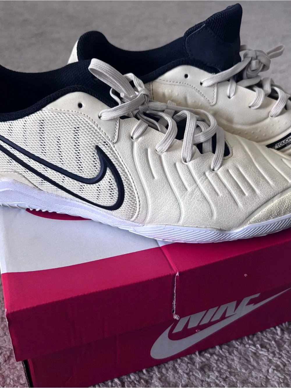 Nike Cream and Black Swoosh Training Shoe